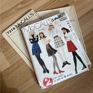 1994 McCalls Misses Skirts 7316